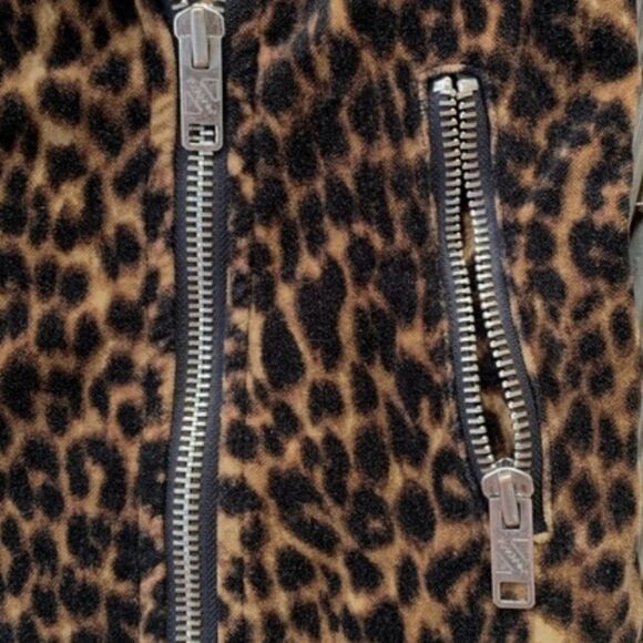 Ralph Lauren Denim & Supply Leopard Print Velvet Moto Jacket - Picture 13 of 16